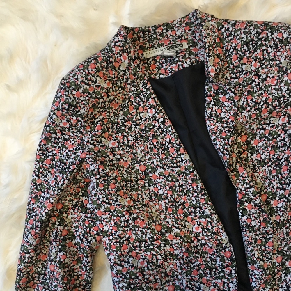 Nordstrom Floral Blazer 3/4 sleeve